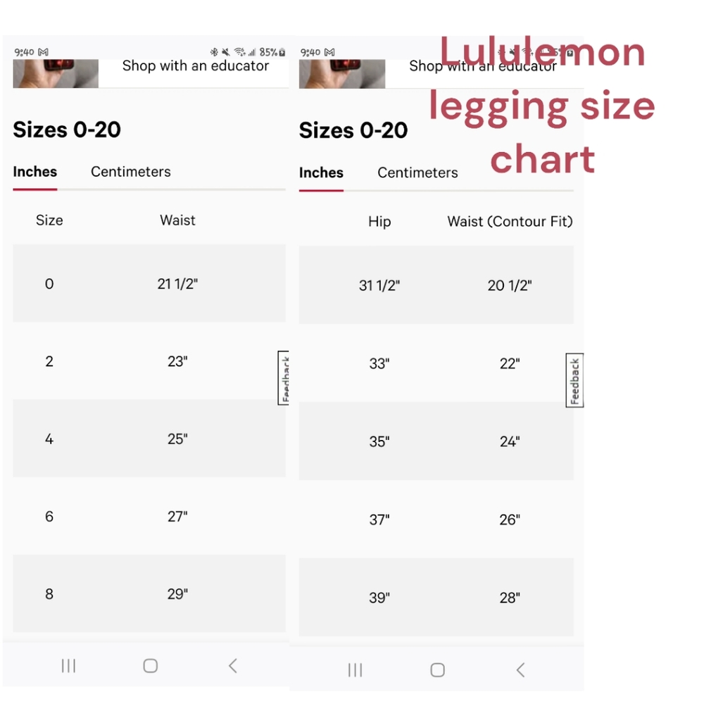 Lululemon × Peloton Wunder Under Women's fold over HR Scalloped Hem Crop 23" 4 - Picture 15 of 15